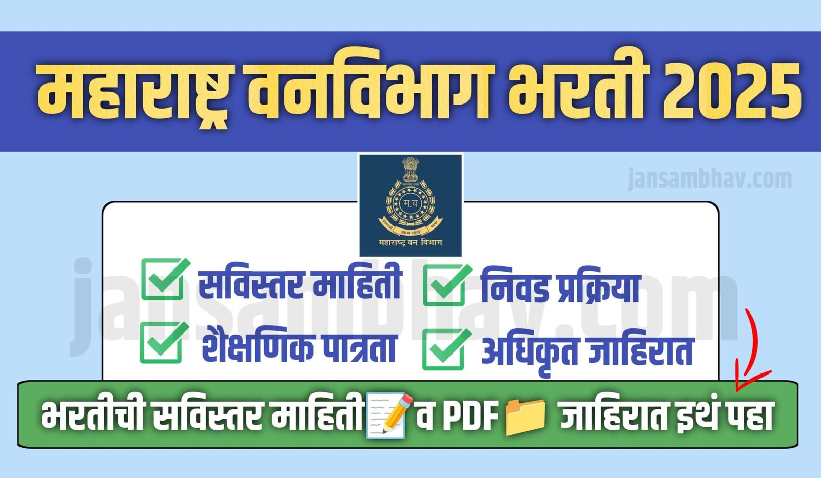 Maharashtra Vanvibhag Bharti 2025