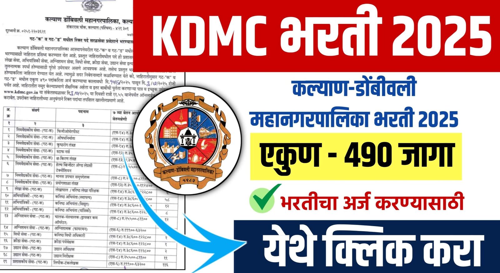 KDMC Bharti 2025
