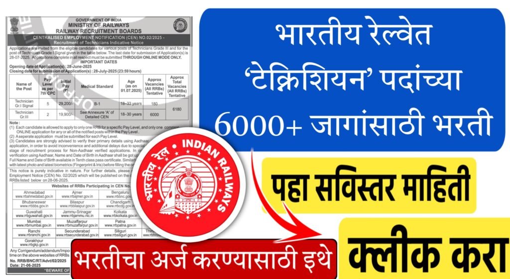 RRB Technician Bharti 2025