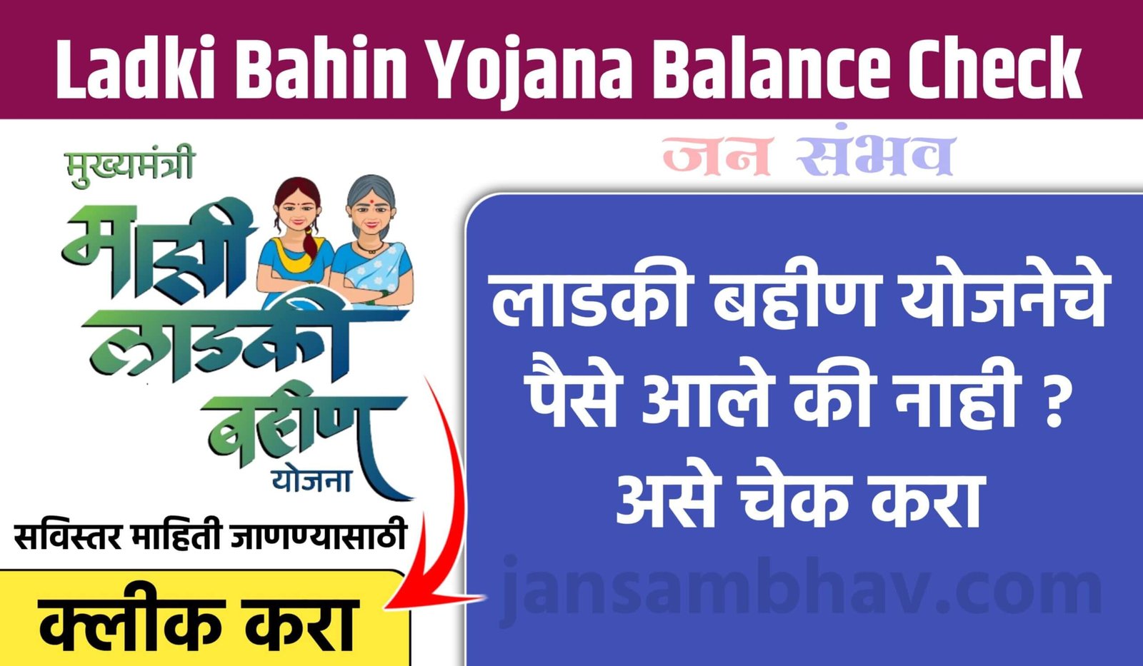Ladki Bahin Yojana Balance Check